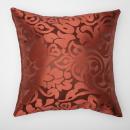 クッション　オレンジ　柄