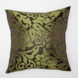 クッション　グリーン　柄