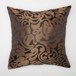 クッション　ブラウン　柄